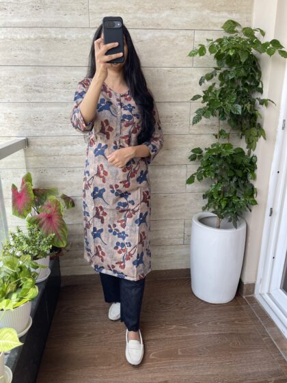 AV49- Pure Jaipur Cotton Straight Cut Kurta