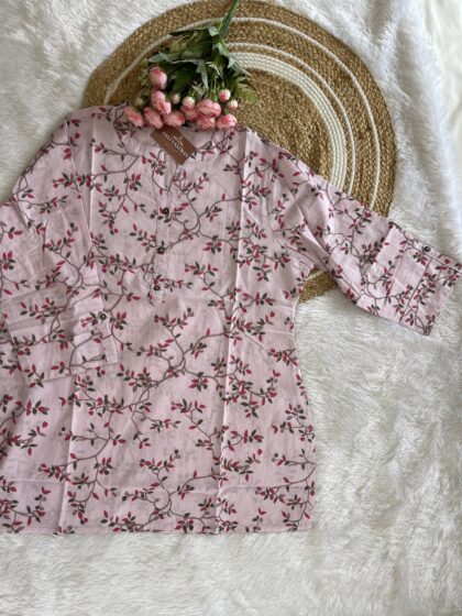 AV114-Pure Cotton Printed Short Kurti