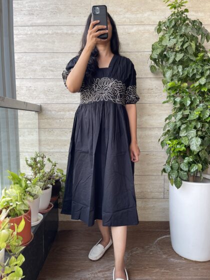 Karina- Premium Jaipur Cotton Embroidery Dress