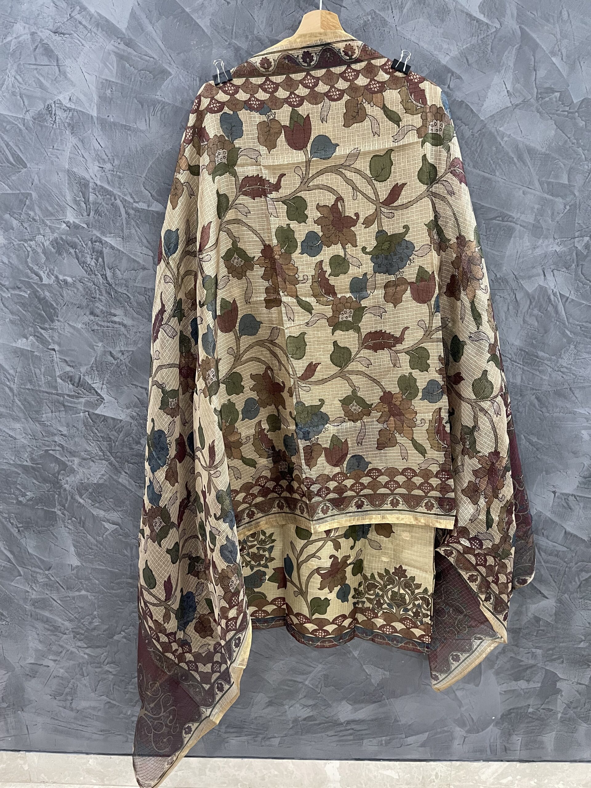 AV183-Premium Kota Doria Straight Cut Kurti with Pants and Dupatta - Image 2